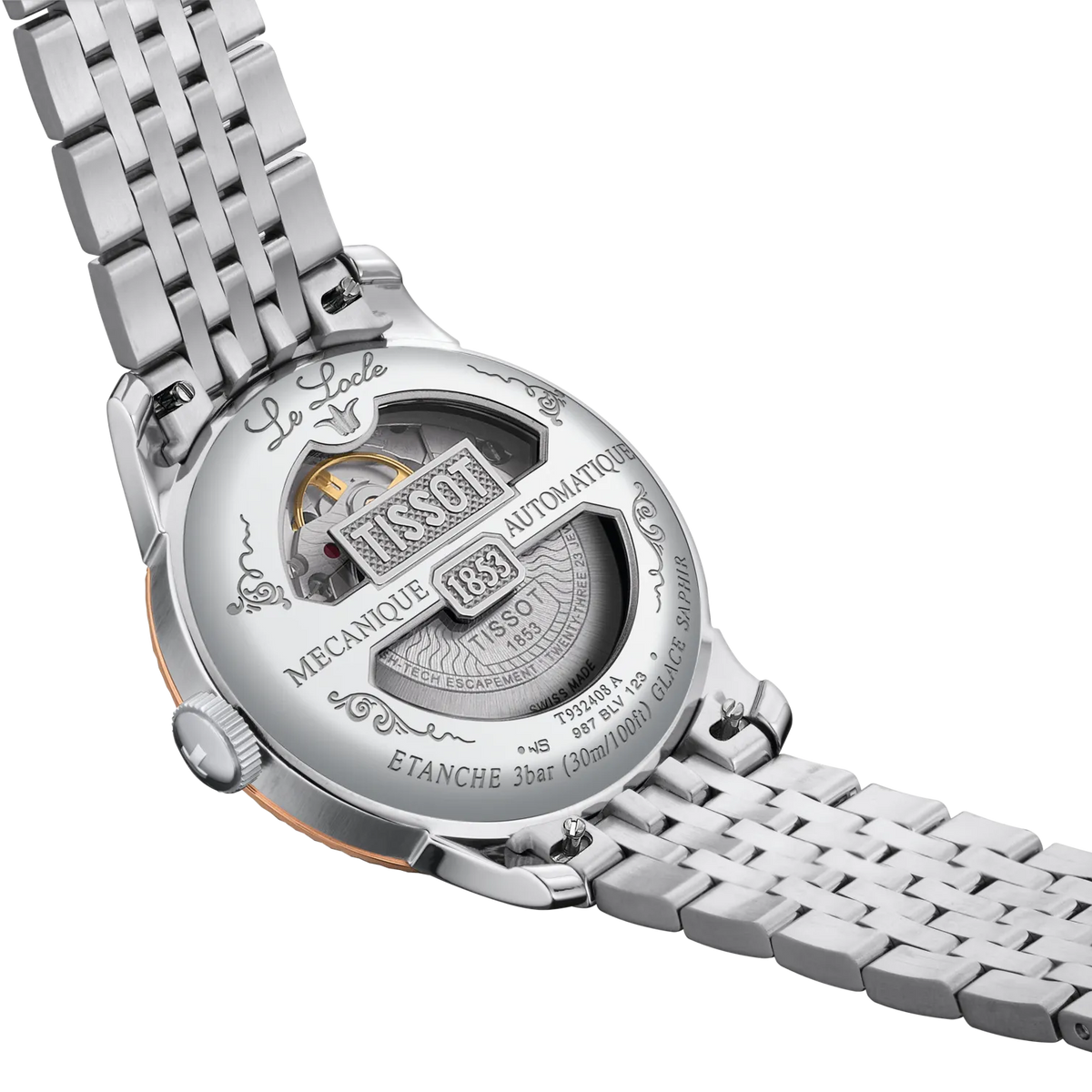 Tissot Le Locle Gold 39.3mm T932.408.41.033.00 — detail view