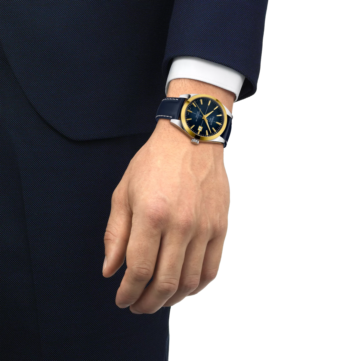 Tissot Gentleman Gold Bezel 40mm T927.407.46.041.01 — detail view