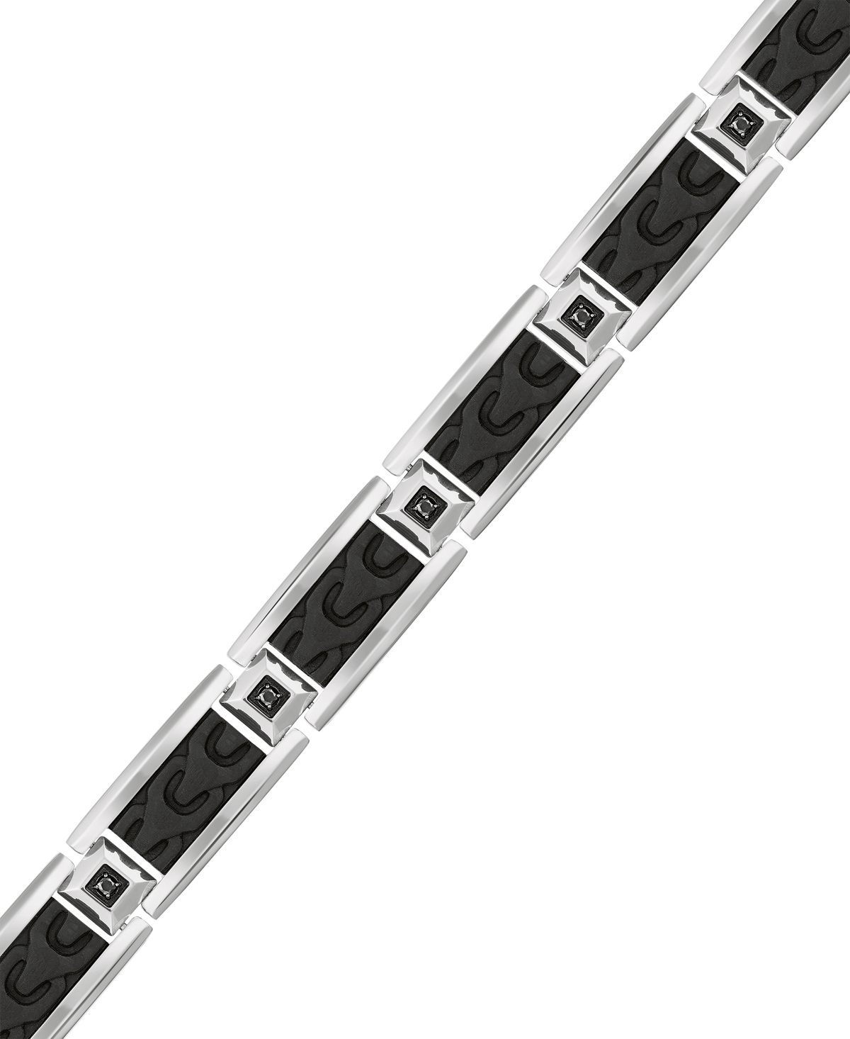 Bulova Link Carbon & Black Spinel Bracelet — BVB1325-SGSTBSP — product detail