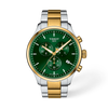 Green dial · Grey and Golden bracelet