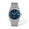 Blue dial · Grey bracelet