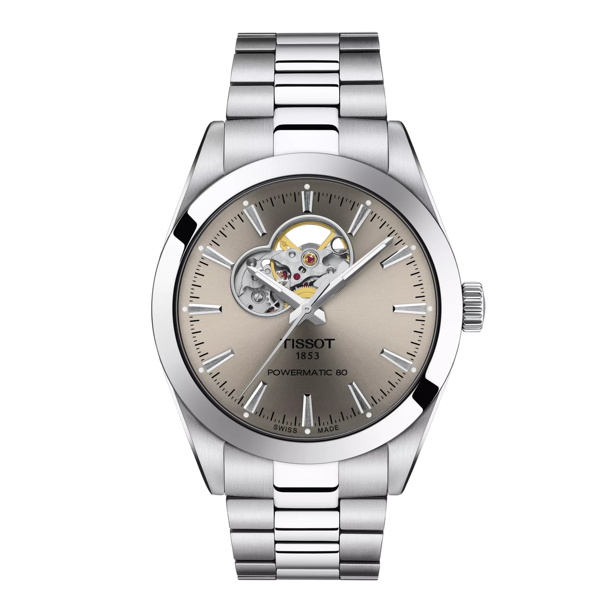Tissot Gentleman Open Heart 40mm T127.407.11.081.00 — detail view