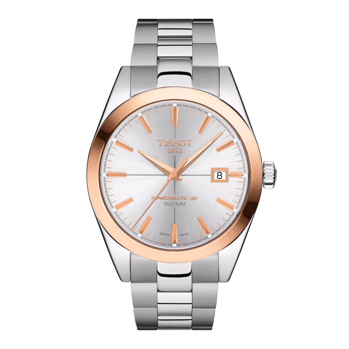 Tissot Gentleman Gold bezel 40mm T927.407.41.031.00 — detail view