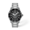 Black dial · Grey bracelet