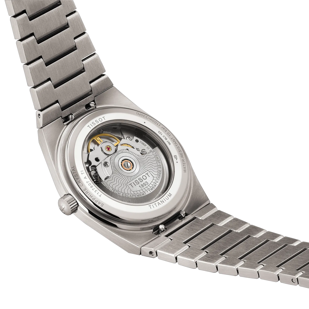 Tissot PRX Titanium 38mm T137.807.44.061.00 — detail view