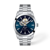 Blue dial · Grey bracelet