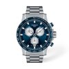 Blue dial · Grey bracelet