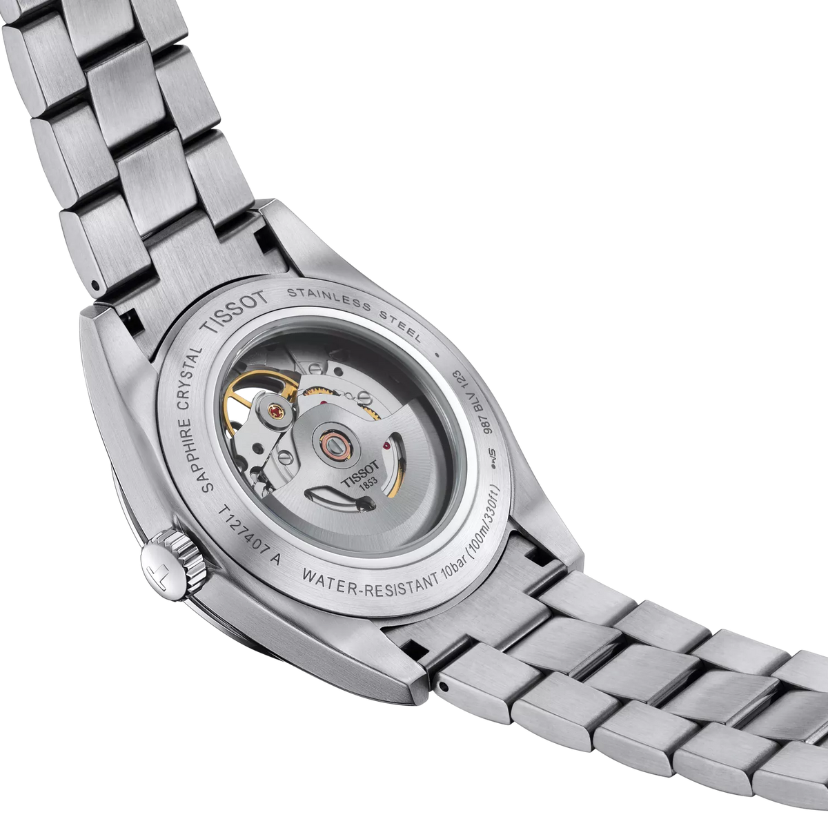 Tissot Gentleman Open Heart 40mm T127.407.11.031.01 — detail view