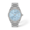 Ice blue dial · Grey bracelet