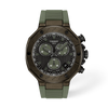 Grey dial · Green strap