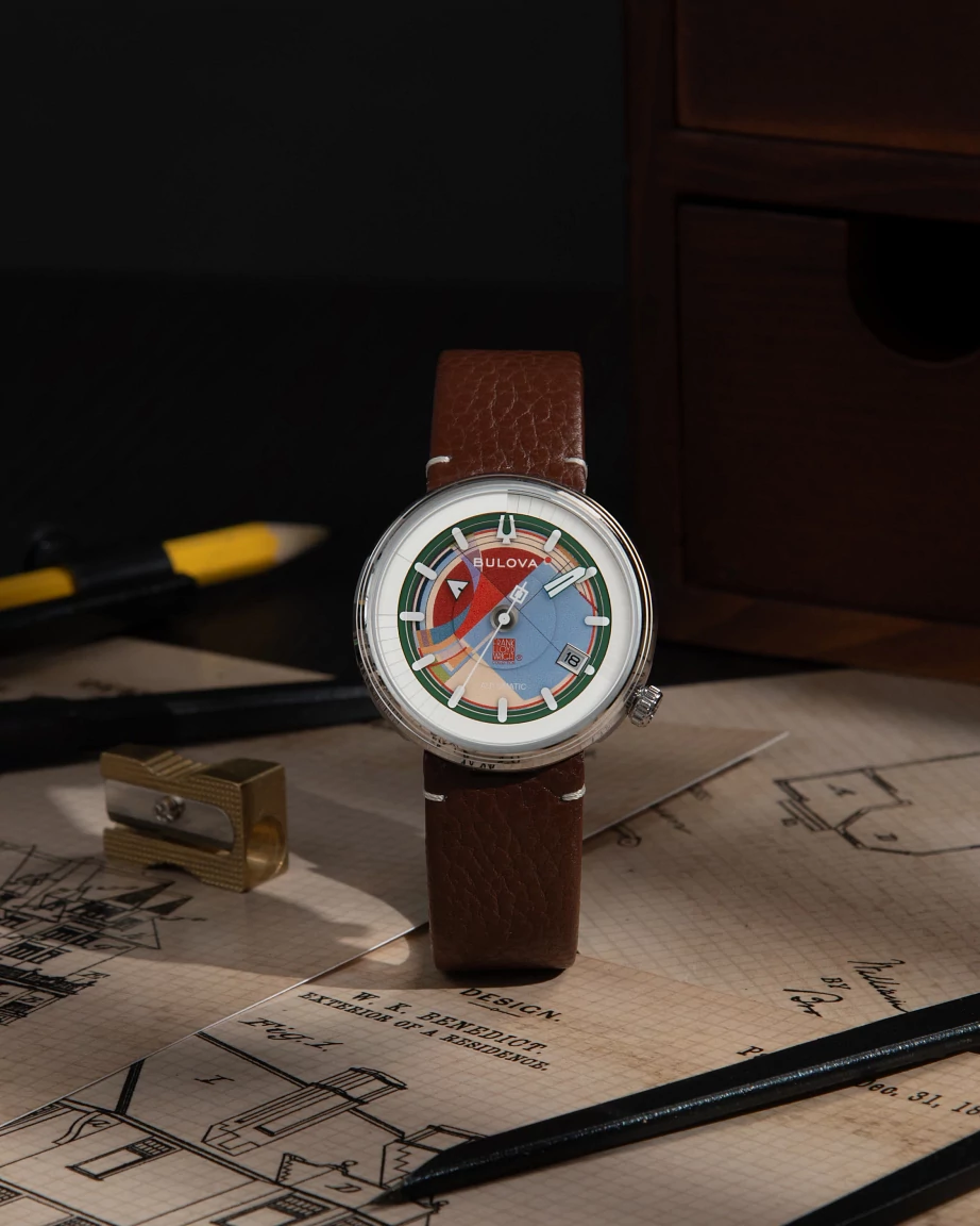 Bulova Frank Lloyd Wright David & Gladys Wright House 96B486 Watch — lifestyle