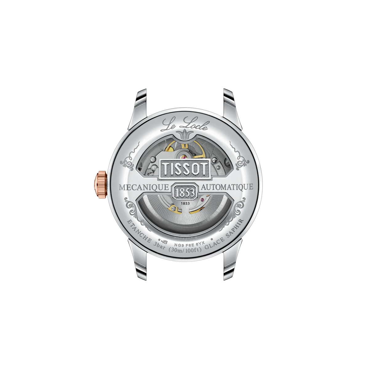 Tissot Le Locle 39.3mm T006.407.22.033.00 — detail view