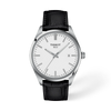 White dial · Black strap