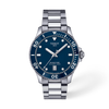 Blue dial · Grey bracelet