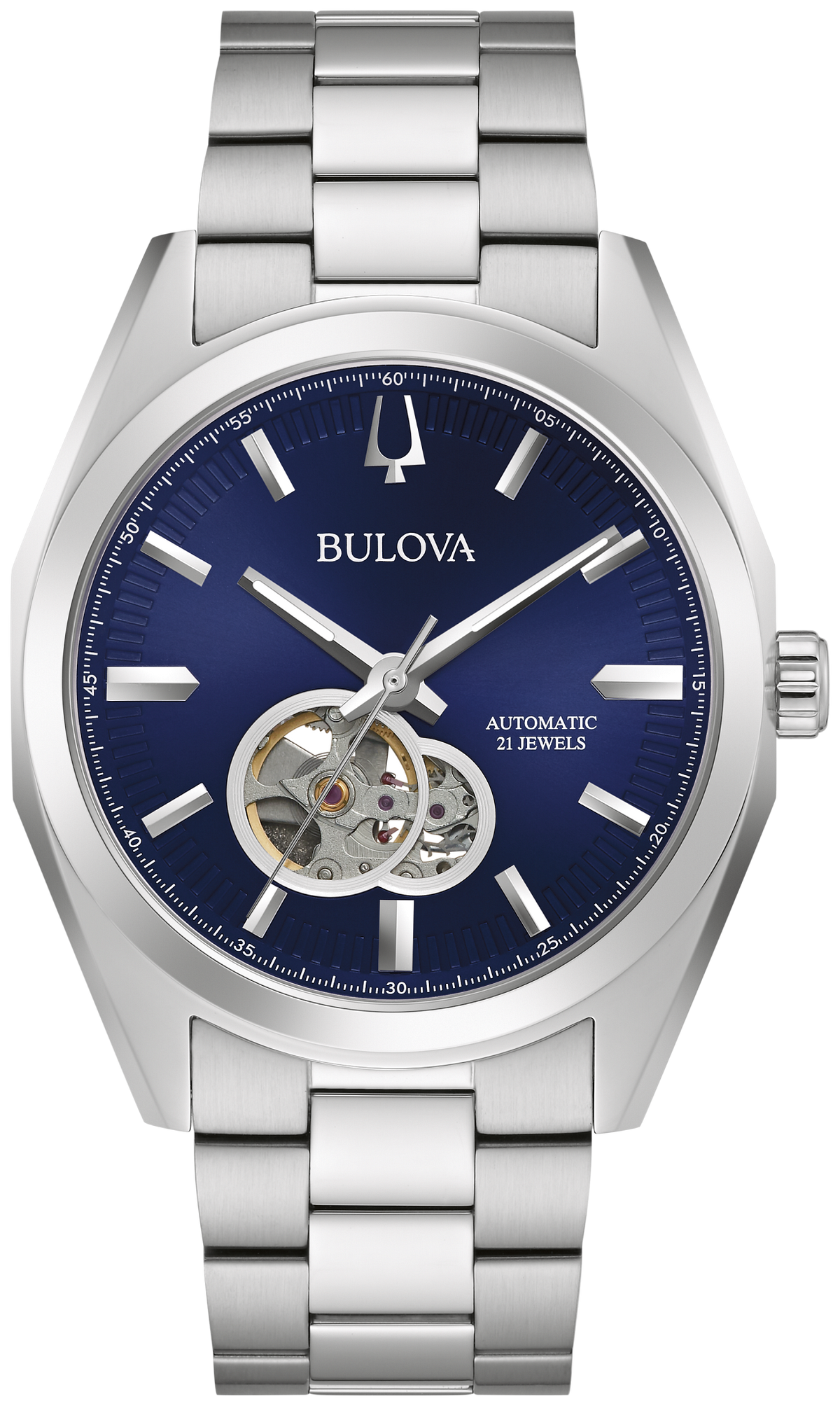 Bulova Surveyor Automatic Blue Dial Watch — 96A275