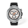 White dial · Black strap