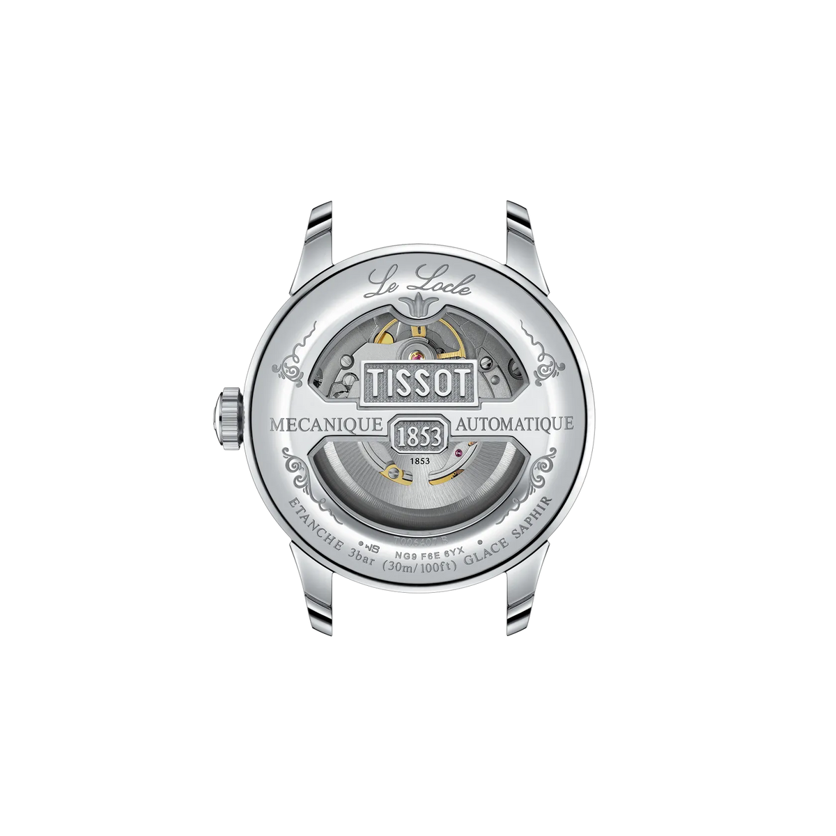Tissot Le Locle 39.3mm T006.407.16.053.00 — detail view
