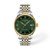 Green dial · Grey and Golden bracelet