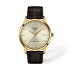 Ivory dial · Brown strap