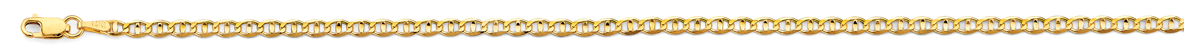 14K Yellow Gold 2.9mm Light Mariner Chain