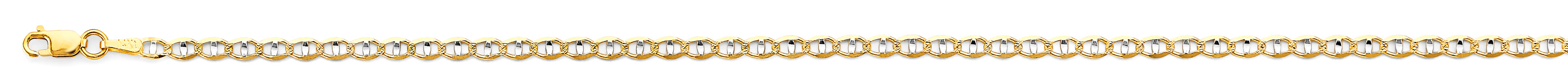 14K Two-Tone 2.9mm Light Mariner Chain