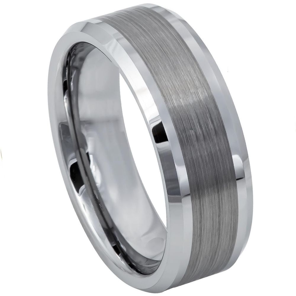 Vesper Meridian — Brushed Tungsten Band — 8 mm — Silver tone