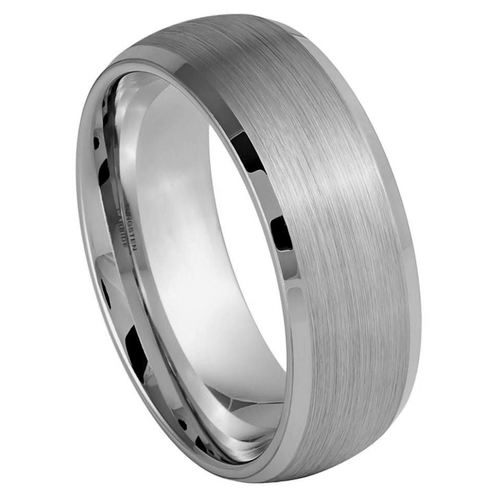 Caelum Sovereign — Brushed Tungsten Band — 8 mm — Silver tone