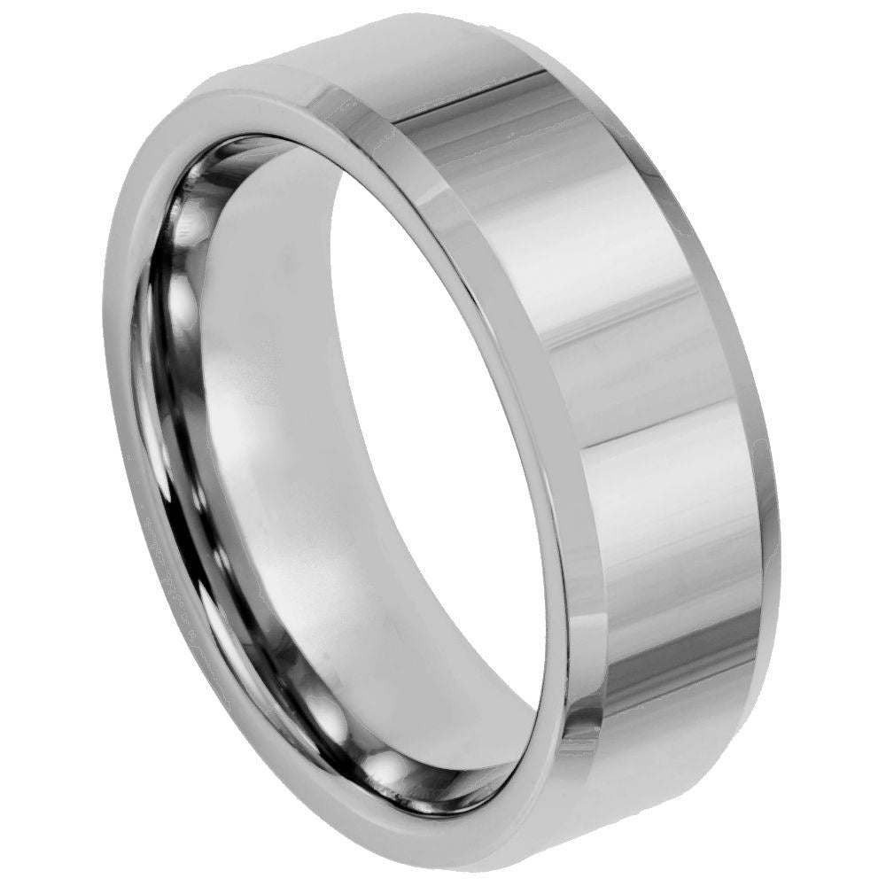 Solara Sovereign — Tungsten Band — 8 mm — Silver tone