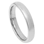 Elara Halo — Domed Tungsten Band — 4 mm — Silver tone