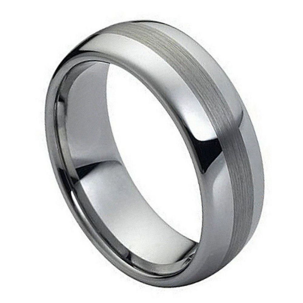 Cassia Sovereign — Brushed Tungsten Band — 8 mm — Silver tone