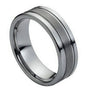 Regulus Meridian — Double-Groove Brushed Tungsten Band — 8 mm — Silver tone