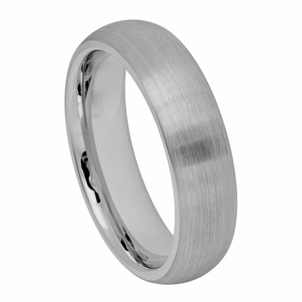 Orion Halo — Brushed Domed Tungsten Band — 6 mm — Silver tone