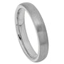 Lyra Halo — Brushed Domed Tungsten Band — 4 mm — Silver tone