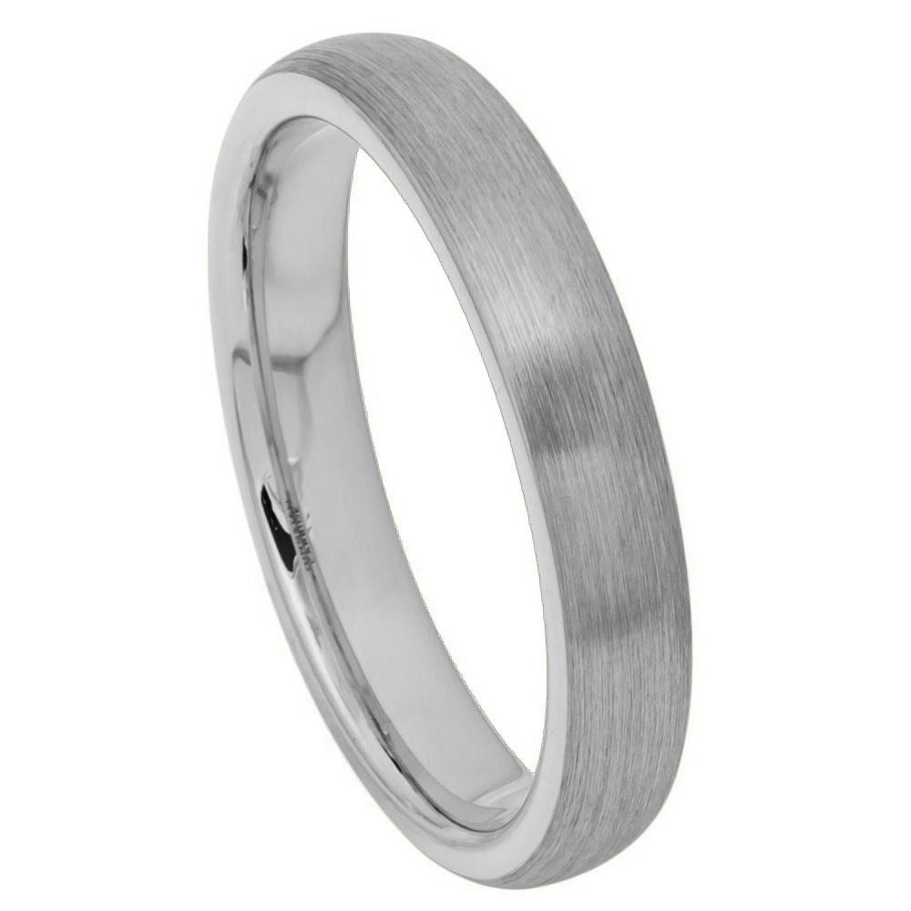 Lyra Halo — Brushed Domed Tungsten Band — 4 mm — Silver tone