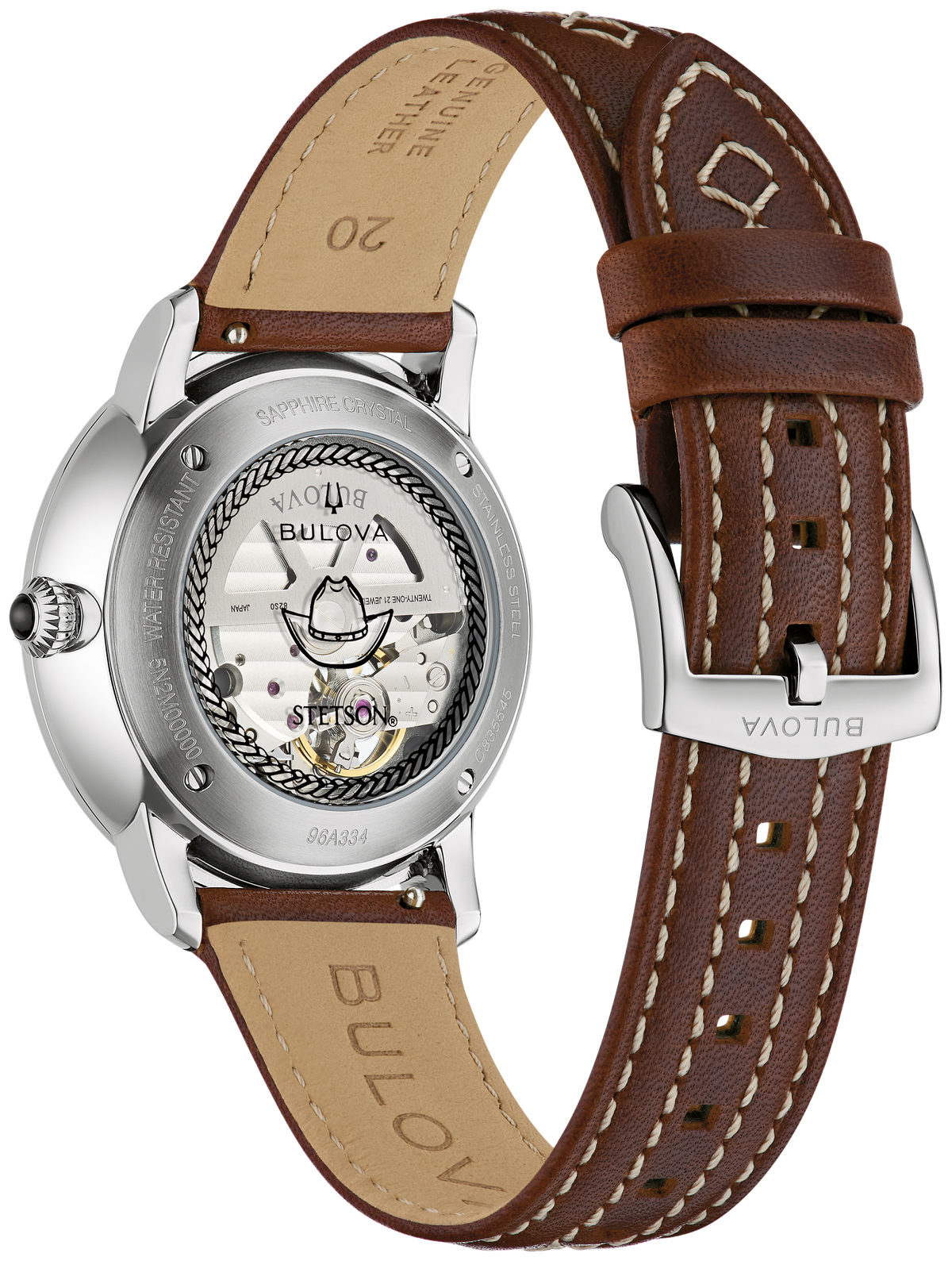 Bulova 96A334 — rear view