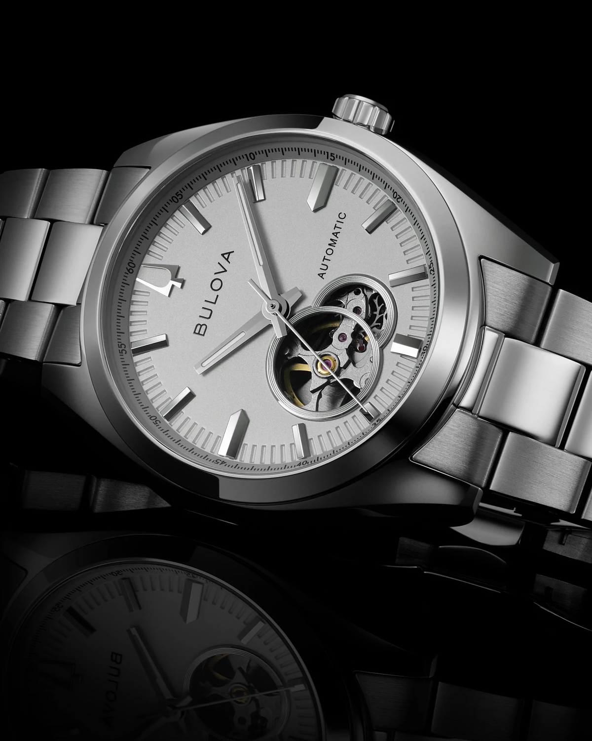 Bulova 96A345 — dial detail