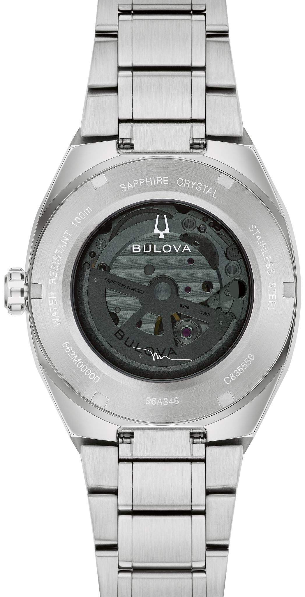 Bulova 96A346 — rear detail