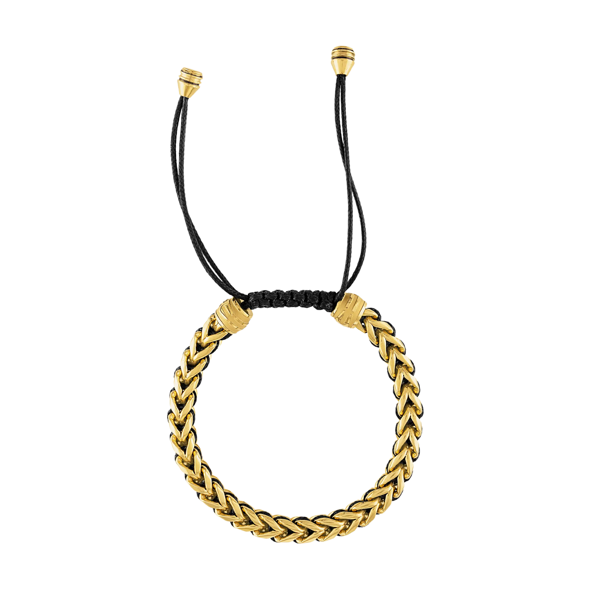 Bulova Classic Interwoven Link Bolo Bracelet — full adjustable bracelet — BVB1009-YLSTNA