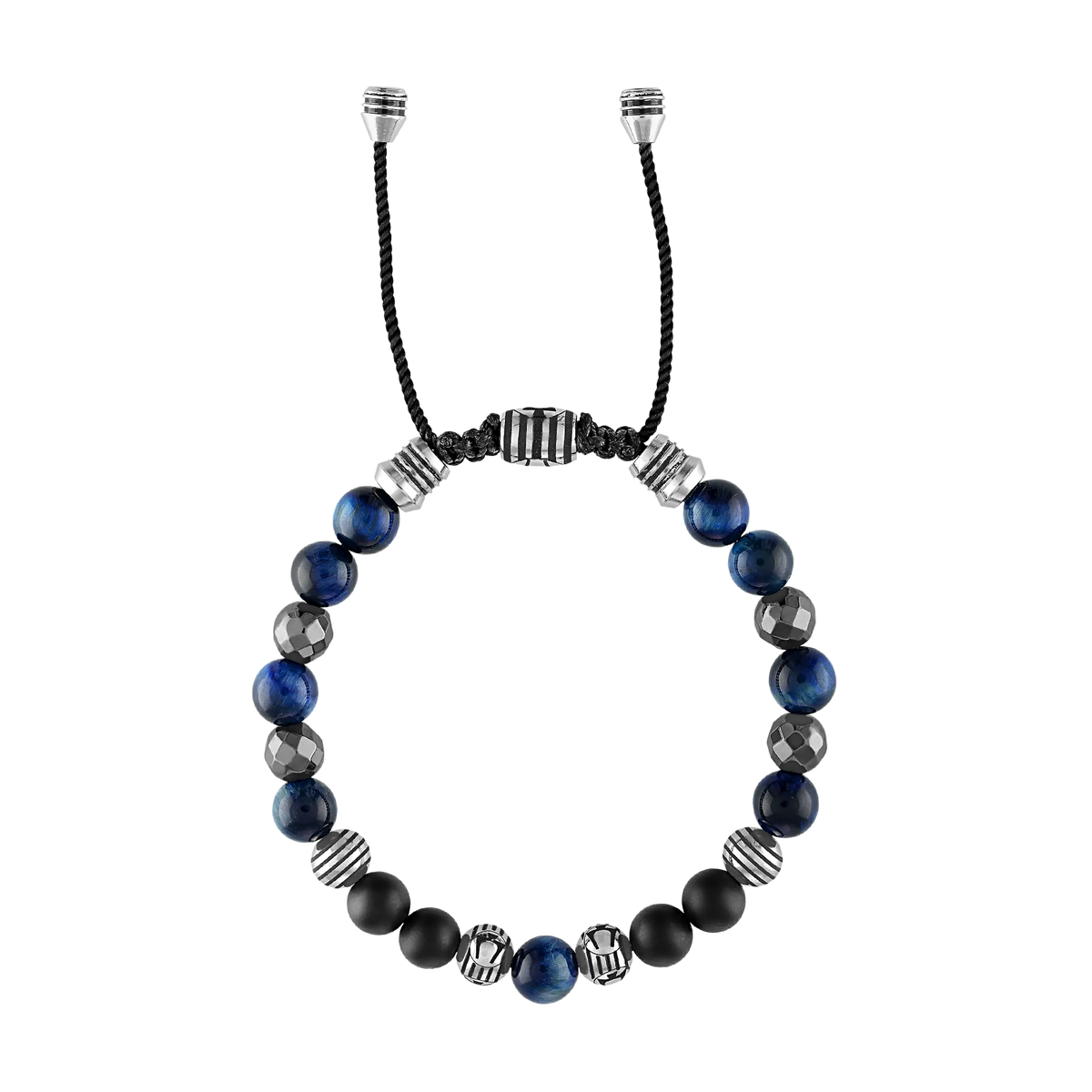 Bulova Classic Stone Bolo Bracelet — 8 mm Beads — full adjustable bracelet — BVB1072-NSTBTRMAHE
