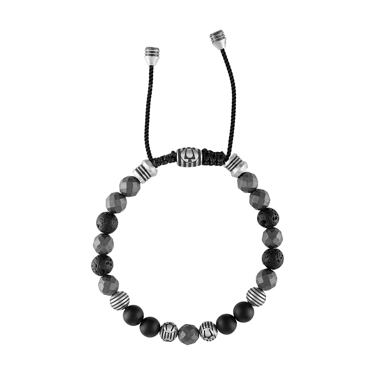 Bulova Classic Stone Bolo Bracelet — 8 mm Beads — full adjustable bracelet — BVB1072-NSTMA