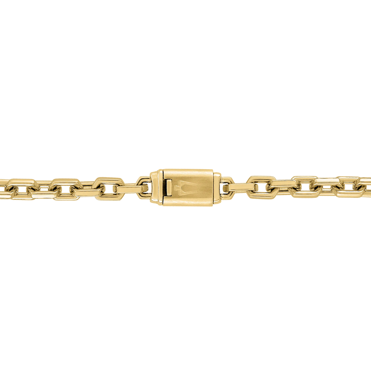 Bulova Icon Hexagon Cable Chain Necklace — 5 mm — box clasp detail — BVC1077-GSTNA24