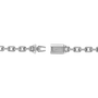 Bulova Icon Hexagon Cable Chain Necklace — 5 mm — open box clasp detail — BVC1077-XSTNA24