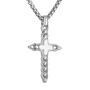 Bulova Link White Diamond Cross Pendant — pendant reverse — BVP1085-WSQ7