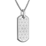 Bulova Icon Meteorite Dog Tag Pendant — pendant reverse — BVP1114-WLSTNA
