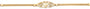 14K two-tone gold 15 Años ID bracelet with heart centerpiece and cubic zirconia accents
