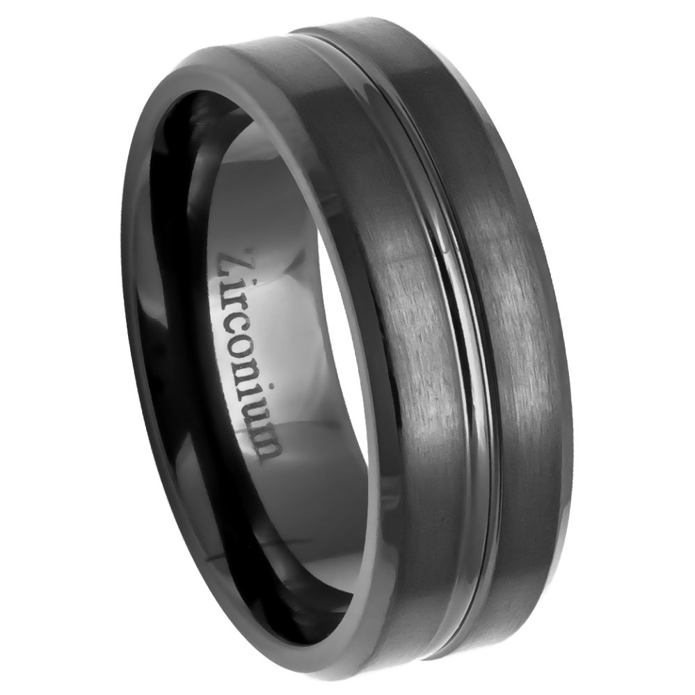 Elara Meridian IV — Brushed Zirconium Band — 8 mm — Gunmetal
