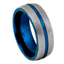 Novara Meridian II — Damascus Band — 8 mm — Blue