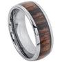 Valen Grove II — Rosewood Inlay Domed Titanium Band — 8 mm