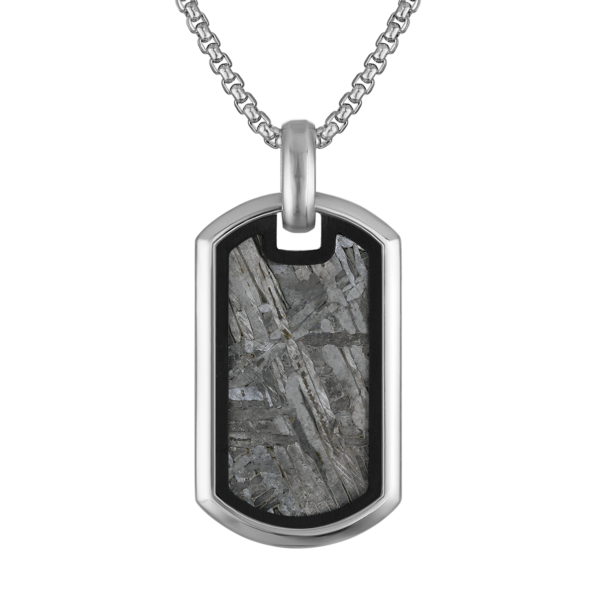 Bulova Icon Meteorite Dog Tag Pendant — BVP1114-WLSTNA