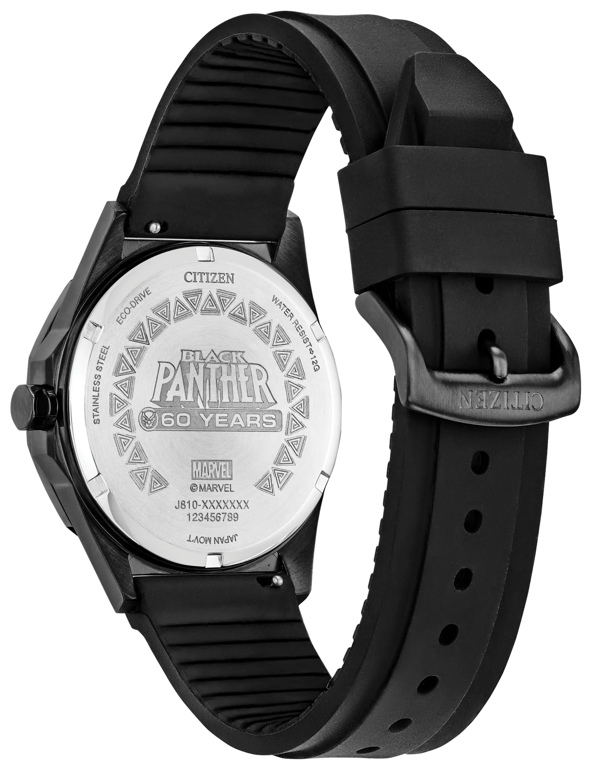 Citizen Black Panther 60th Anniversary AW1858-03W — detail view
